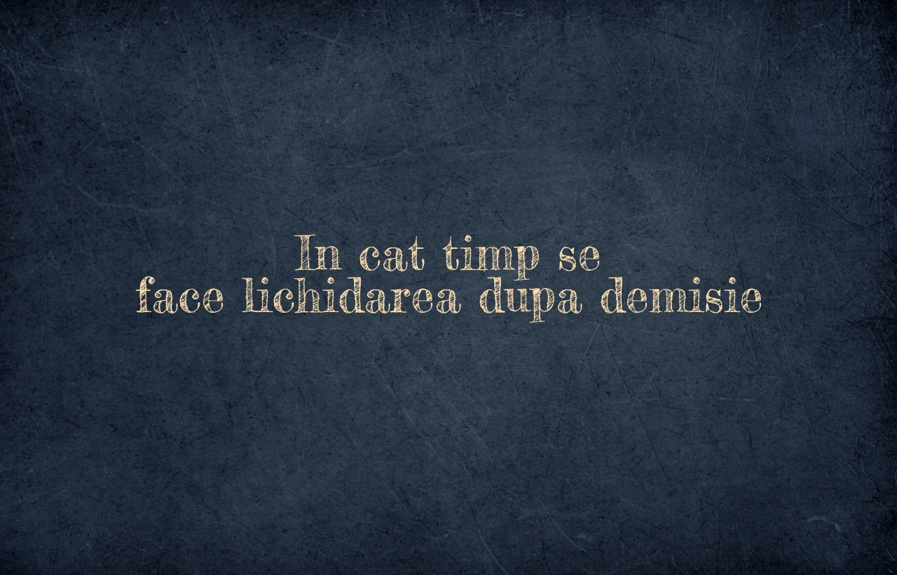 in cat timp se face lichidarea dupa demisie