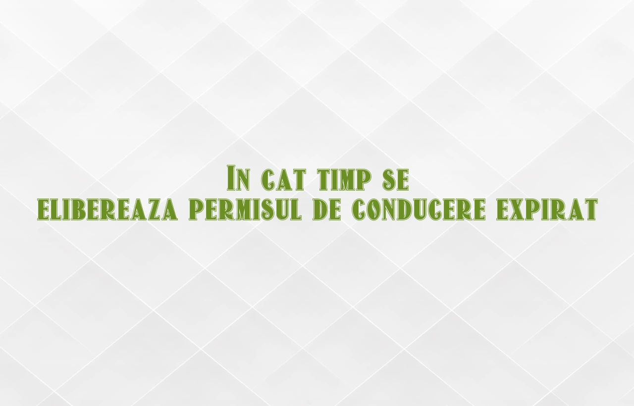 in cat timp se elibereaza permisul de conducere expirat